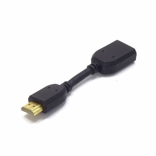 ПЕРЕХОДНИК HDMI ГНЕЗДО на HDMI ШТЕКЕР на кабеле контакты GOLD; L кабеля-100мм; (HDMI M-F 100mm) -077944- фото 2