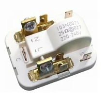 Реле Danffoss пусковое 5PIN 103N0021 пускозащитное для компрессоров к холодильникам, 220-240V, 25 Om, 48,5 х 37 мм, 