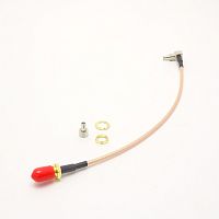 Антенный кабель-переходник CRC9+TS9(штекер угл) на SMA (гнездо без штыря,прямой) внешн. резьба USB модем (кабель 15см) вч разъем 