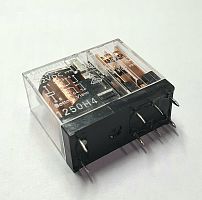 Реле э/м DC12V 5A 8pin, пайка (PCB), Контакты: 2 перекл.группы (2С) (5A/30VDC; 5A/250VAC) 29x12x25мм (OMRON G2R-2 12VDC )