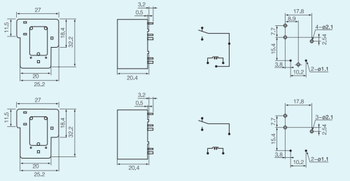 Реле э/м DC12V 40/30A 6pin, пайка (PCB), Контакты: 1 перекл.группа (1С) 27x32,2x20,4мм (QIANJI JQX-15F(T90)) фото 2 Реле э/м DC12V 40/30A 6pin, пайка (PCB), Контакты: 1 перекл.группа (1С) 27x32,2x20,4мм (QIANJI JQX-15F(T90)) фото 2