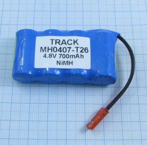 АККУМУЛЯТОР ( СБОРКА2/3AAx4 ) 4.8V 700mAh ,( 4шт. 2/3AA ) Ni-Cd  (56x30x15) с красным штекером (JST)  Аккумулятор для танка  JD805 WiFi TRACK MH0407-T