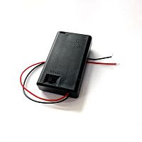 КЕЙС ДЛЯ 3 БАТАРЕЕК AAA черный ЗАКРЫТЫЙ с выключателем и проводом 2pin   HB3AAA-switch  (3х1)  