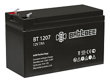 АККУМУЛЯТОР 12V 7Ah(7,2) F1 ( клемма=4,75мм ) (габ:151х65х94мм;вес=1,7кг ) Battbee BT1207 AGM  Для работы в буферн.реж;