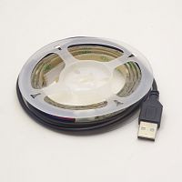 Лента св/д. IP33 5V RGB 1м, с USB-разъемом + контроллером. Фоновая подсветка телевизора, светильник. Комплект для подсветки ТВ.