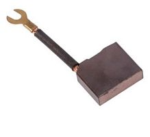 ЩЕТКИ ДЛЯ ЭЛЕКТРОДВИГАТЕЛЕЙ (9.4х31.2х26.2) МЕДНО-ГРАФИТОВЫЕ (brush-3  Cu-C) (токопровод в изоляторе, с креплением - U-образная клемма, 45 мм)
