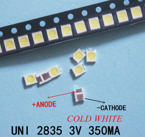 СВЕТОДИОД SMD 2835 1W , 3V (2.8x3.5x0.6mm) (большой контакт - (Катод)) 1210 3528  фото 3