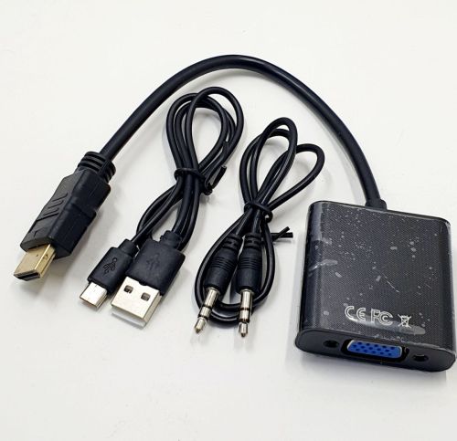 КОНВЕРТЕР HDMI в SVGA с усилителем (In: HDMI (штек) ; Out: SVGA (гн) ) + Аudio-3.5 стерео L/R +microUSB-Питание в комплекте; для подключения КОНВЕРТЕР HDMI в SVGA с усилителем (In: HDMI (штек) ; Out: SVGA (гн) ) + Аudio-3.5 стерео L/R +microUSB-Питание в комплекте; для подключения