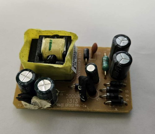 Плата импульсного блока питания, 9V, 1.0A, 9W, плата без корпуса, 51x34x19мм, вх: AC 110-240V фото 2