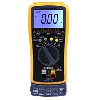 Мультиметр DT-4300B + кабельный LAN тестер;  Дисплей 1999,  Udc=200mV-600V ±0.5%;  Uac=200mV-600V ±1.0%;  Idc=200µA-200mА ±1.8%; Iac=200µA-200mA ±2.0%