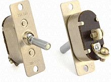 Тумблер, 2pin, 2xOFF-(ON) без фиксации, DC 27V 20A, под винт, 35,8x19x15,5мм, Фланец: 53.5х19мм, нормально разомкнут (ВН-45М)