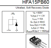 Fast Diode 15A HFA15PB60 TO247-2