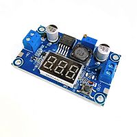 Понижающий DC-DC 3,5...40V >> 1,3...35V (регулир.) ; max 3A (свыше 2A+ радиатор) на LM2596 ADJ с ВОЛЬТМЕТРОМ  Преобразователь напряж; выбор напряжения