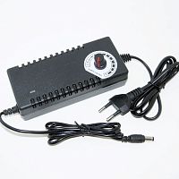 Блок питания регулируемый, аналоговый, 3-12V, 3.0A, 9-36W, штекер: 5,5 х 2,5мм, В корпусе, вх: AC 100-240V, Встроенный сетевой шнур, пластик QiYe-1230