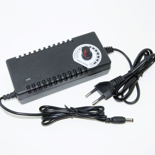 Блок питания регулируемый, аналоговый, 3-12V, 3.0A, 9-36W, штекер: 5,5 х 2,5мм, В корпусе, вх: AC 100-240V, Встроенный сетевой шнур, пластик QiYe-1230