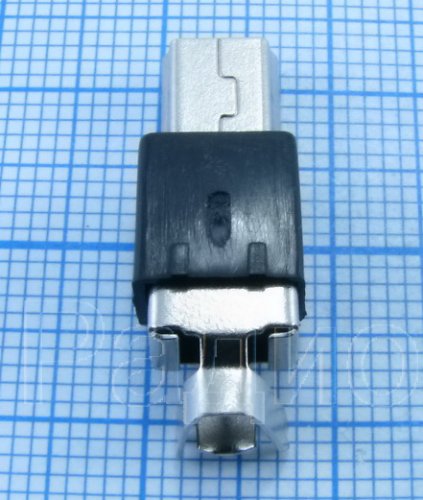 Разъем - штекер miniUSB-A на кабель, 5 pin. ((вилка) разъем USB: USB/M-SP) фото 4
