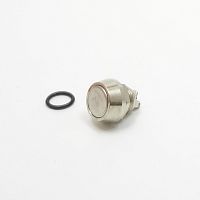Антивандальная кнопка круглая для домофона, 2pin, OFF-(ON) без фиксации, 12-36V 2.0A, под гайку М12, под винт, d:12мм, нормально разомкнут (PBS-28B-2)