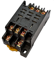 Колодка для реле:11pin PTF11A; ( на DIN-рейку ); Ток коммутации- 10A; Вид контактов: 3C( 3 группы контактов); подходит для реле: <49183, 