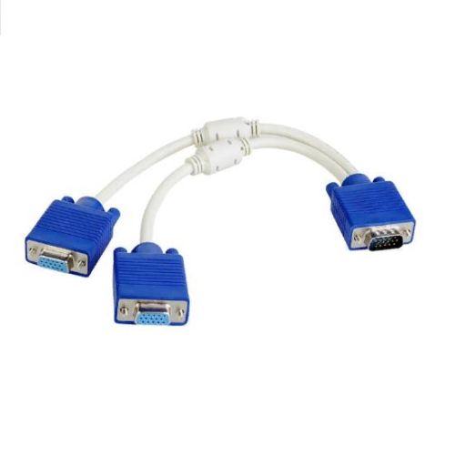 Разветвитель на 2 монитора VGA (шт.) на 2 VGA( гн. ) (ML-A-006/ VGAm to 2xVGAf), Разветвитель на 2 монитора VGA (шт.) на 2 VGA( гн. ) (ML-A-006/ VGAm to 2xVGAf),