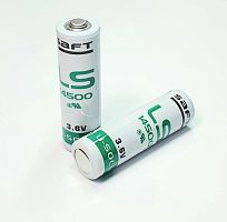 БАТАРЕЙКА ЛИТИЕВАЯ  14500(LS) 3.6v 2600mAh ( размер R06/ AA ) ( SAFT ) 9,36wh, Lithium Li-SOCI2, t экспл: -60+85°C.made in France)