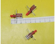 Переключатель PW25 (PS22F78Y) 6PIN (2гр.х3pin) ON-ON, С ФИКСАЦИЕЙ, корпус металл.12х7,8х9мм, толкатель h13х3x3мм, установка вертик. + крепление под ви