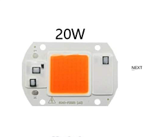 МАТРИЦА СВ/ДИОДНАЯ КВАДРАТНАЯ 20W 220VАC ПОЛНЫЙ СПЕКТР ФИТО  400-840nm    Угол свечения: 120°; габар: экран: 25х25мм; на радиаторе (53х39мм) (площадка