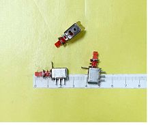Переключатель MG-D33.1 6PIN (2гр.х3pin) ON-ON, С ФИКСАЦИЕЙ, корпус металл.12х7,8х9мм, толкатель h13х3x3мм, крепление верхний фланец     