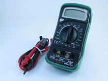 Мультиметр MAS-830B MASTECH  Udc (ac) =0,1mV..600V; Idc=0,01mkA..10A; R=0,1Om..2MOm; БЕЗ ЗВУКОВОЙ ПРОЗВОНКИ/ тест диодов/ тест транз (hFE) / HOLD (фик