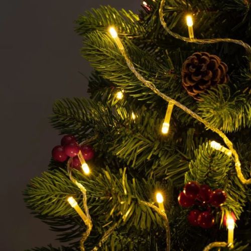 Гирлянда св/д цв:БЕЛЫЙ (ТЕПЛЫЙ) 100LED дл=9м "Нить"; 8 программ свечения AC220v/ Контроллер 100 Led фото 2