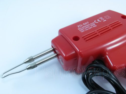 ПАЯЛЬНИК ИМПУЛЬСНЫЙ 100W 220V ZD-507 Zhongdi "пистолет" LED индикация питания; медное облуженное жало; пистолетная рукоятка с кнопкой включения; быстр фото 2