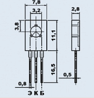 Транзистор биполярный КТ817Г (Марк. 7Г...817Г) (TIP31C/BD237) TO126