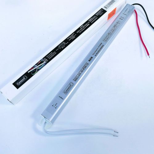 Блок питания для св/д техники, 12V, 3.0A, 36W, с проводами, мебельный (длинный), 280x18x18мм, IP33, вх: AC 110-240V, металл GENERAL GDLI-SS-36 510008 фото 2 Блок питания для св/д техники, 12V, 3.0A, 36W, с проводами, мебельный (длинный), 280x18x18мм, IP33, вх: AC 110-240V, металл GENERAL GDLI-SS-36 510008 фото 2