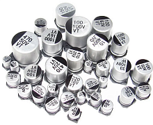 Конденсатор электролитический SMD  2200 mkF  10 v (Серия:SYK) -45..+105C 20% (Корпус G 12,5х13,5 мм)