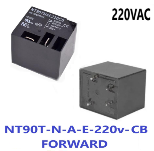 Реле э/м AC220V 40A 4+2pin, пайка (PCB), Контакты: 1гр. на замыкание (1А) (40A/14VDC; NO: 40A/240VAC) 50,2x32,5x27,5мм (FORWARD NT90TNAE220CB) Контакт