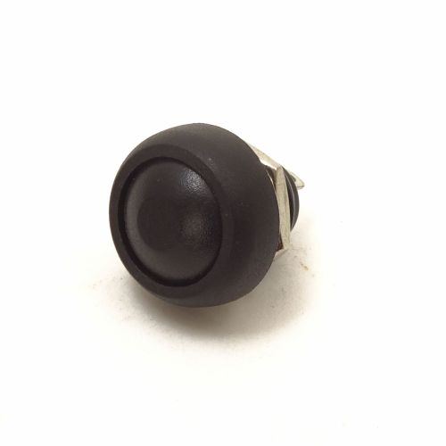 Кнопка круглая, 2pin, OFF-(ON) без фиксации, AC 220/250V 1.0A, нормально разомкнут, IP55, корпус: черный (PBS-33B, влагозащита)