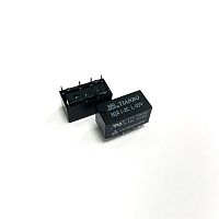 Реле э/м DC5V 2A 8pin, пайка (PCB), Контакты: 2 перекл.группы (2С) (24VDC/2A; 120VAC/1A) 20x10x12мм (TIANBO HJR1-2C L-05VDC)
