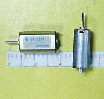 ДВИГАТЕЛЬ ЭЛЕКТРИЧЕСКИЙ DC6,0V SW-050Y/ FF-050SH-11190 15x27х12 вал 10мм  (36198)         