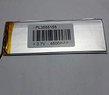 АККУМУЛЯТОР LP 3555155-PCM (150х55х3,5) 3,7v 4500mAh Li-Pol (с платой защиты- PCM), (элемент) провода под пайку