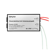Трансформатор для люстры, AC 12V, 200W, вх: AC 220-250V, вх. разъем: два провода, вых. разъем: два провода, металл, IP33, 105x48x27мм, 03-86