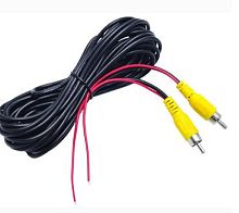 Кабель для автомобильной видеокамеры 1RCA (штекер) на 1RCA (Штекер) 10м, с жилами питания