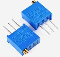 РЕЗИСТОР подстроечный 3296W 1K 78017 3pin (вертик. монтаж под отвертку шлиц сверху)