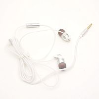 Наушники Remax AA RM-585 (Black-White), вакуумные, с микрофоном, цвет: белый, штекер стерео 3.5мм 4pin