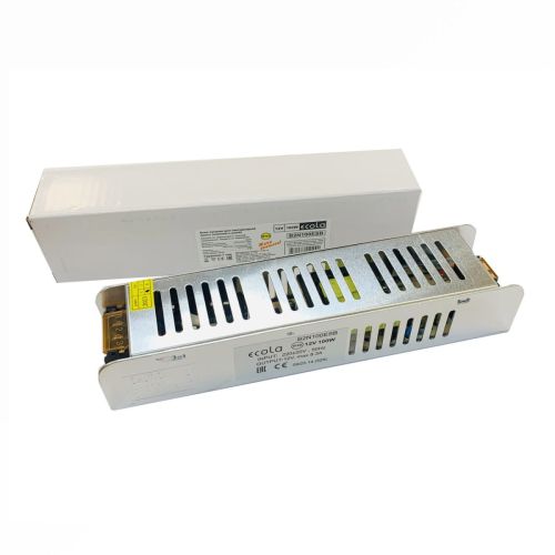 Блок питания для св/д техники, 12V, 8.3A, 100W, штекер: разьем под болт, Strait (узкий), 187x47x37мм, IP20, вх: AC 110-240V, вх. разъем: разъем под бо
