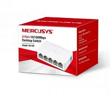 Коммутатор Mercusys MS105, 5 портов 5х100Мбит/с, неуправляемый