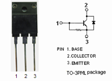 Транзистор биполярный 2SD5072 5A 1500V 60W TO3PML