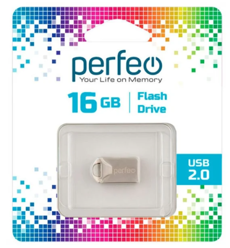 Flash drive USB 2.0 16GB "PERFEO M10 Metal Series (PF-M09MS016)" (USB накопитель); Скорость чтения данных:20 MB/s/ Скорость записи данных:10 MB/s Flash drive USB 2.0 16GB "PERFEO M10 Metal Series (PF-M09MS016)" (USB накопитель); Скорость чтения данных:20 MB/s/ Скорость записи данных:10 MB/s