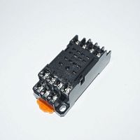 Колодка для реле:14pin; PYF14A; ( на DIN-рейку ), Ток коммутации- 7А,  Для реле с видом контактов:"4С"( 4 группы контактов); подходит для реле <      