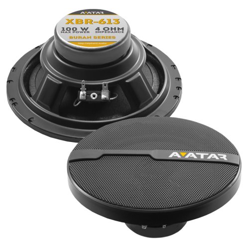 ДИНАМИК Ш/П 165 ММ 6.5" 4 Om AVATAR "XBR-613" RMS/MAX 50/100W/ Fs=95Hz/ Чувств.-90dB /Диффузор бумажный(целлюлоза)/Звук. катушка 1"(25мм) /Материал ма