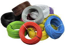 ПРОВОД МОНТАЖНЫЙ МЕДЬ AWM 1007 VW-1 30AWG=0,05мм2 Красный OD1мм (-40 - +80С) до 300V (ЦЕНА ЗА БУХТУ 8 метров) изоляция: ПВХ; луженая многожильная медь