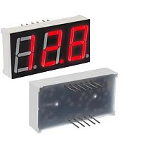 Индикатор цифровой KEM- 5361BR  красный  7-сегм. 12pin (38х18х7мм)  3-разрядный 69163